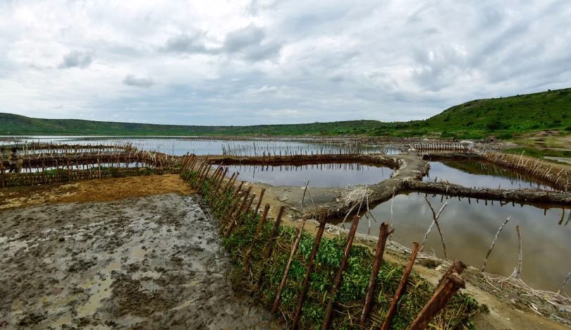 Lake Katwe’s historic salt pans glisten under the sun as local miners carry on centuries-old salt harvesting traditions in Uganda.
